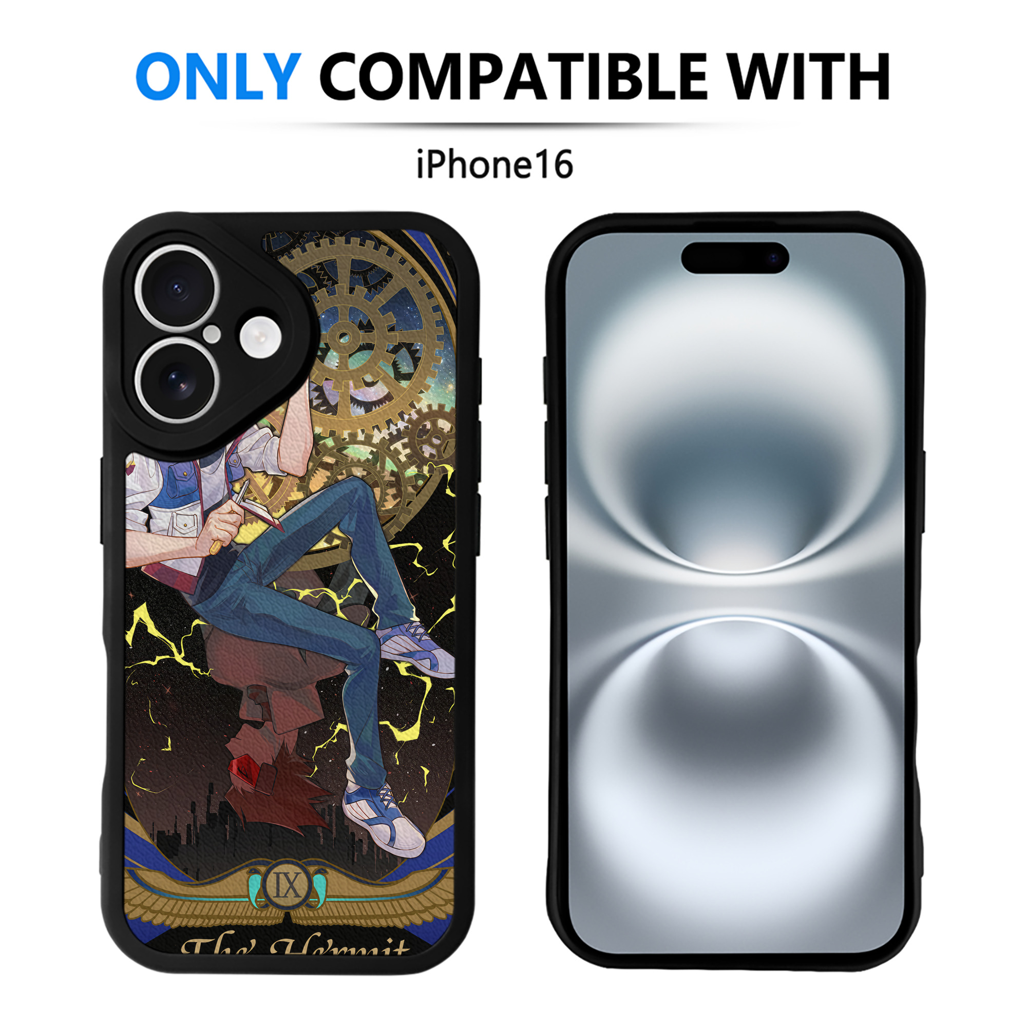 （画像用） 遊☆戯☆王 Yu-Gi-Oh! 【iPhone 16シリーズ対応】シリコンスマホケース（レザー調） 材質：シリコン